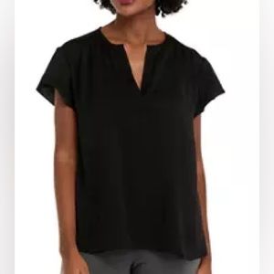 **SOLD**The Limited Black Blouse with Flutter Sleeve